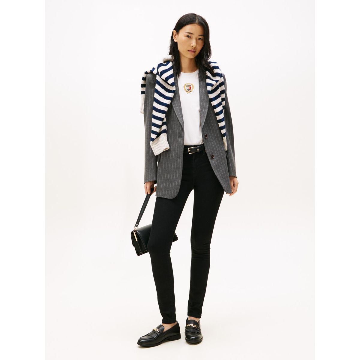 TOMMY HILFIGER - Jeans negro como ceñidos negros de talle medio Tommy Hilfiger