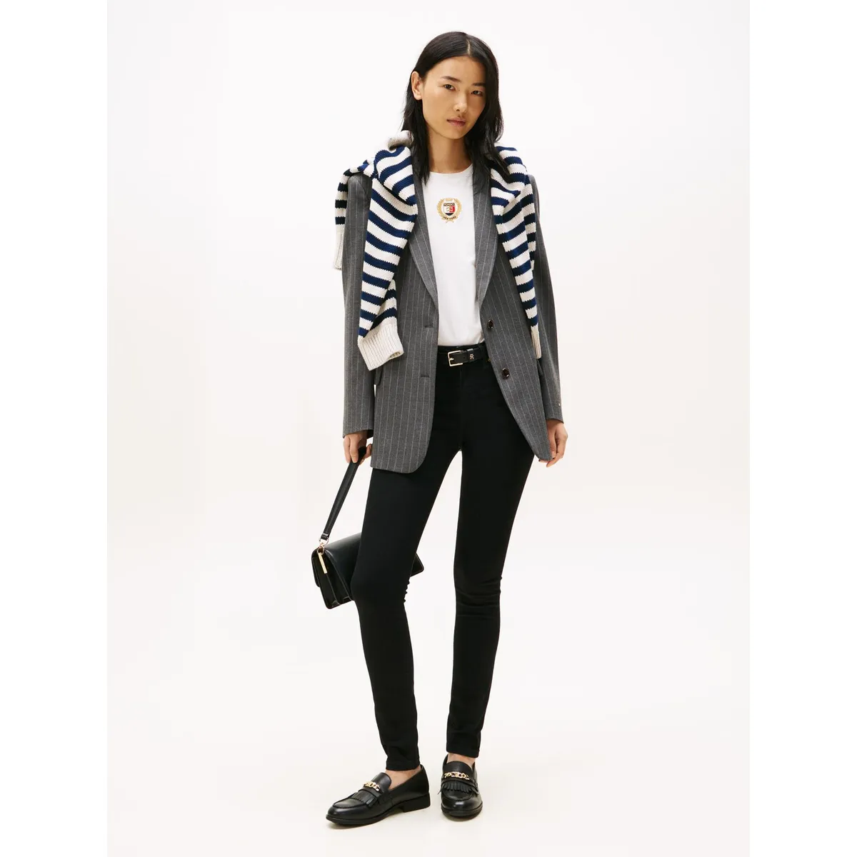 TOMMY HILFIGER - Jeans negro como ceñidos negros de talle medio Tommy Hilfiger