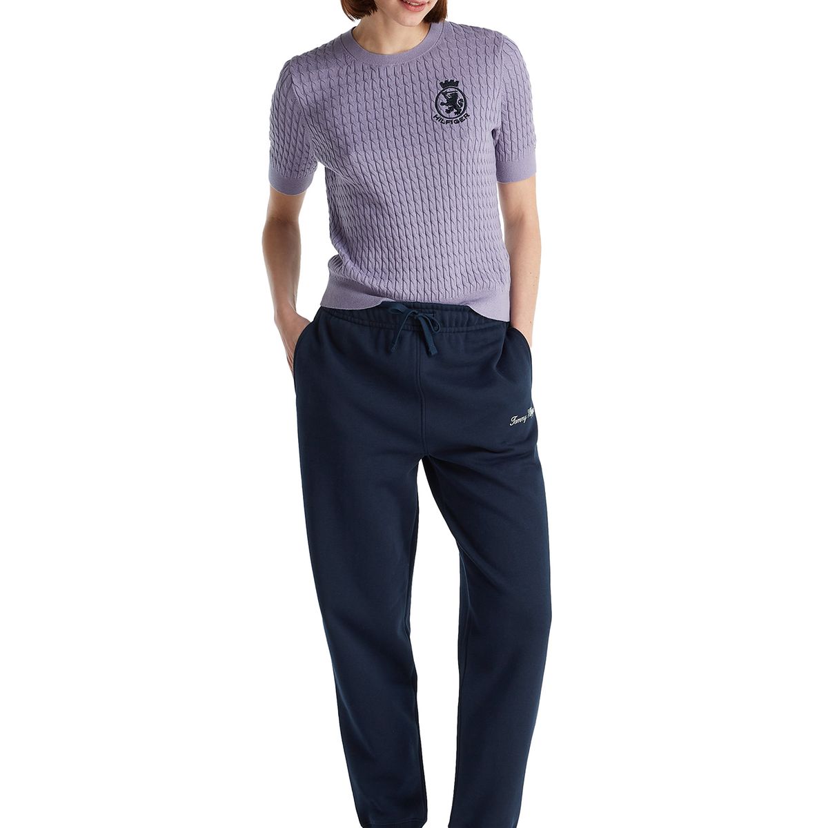 TOMMY HILFIGER - Jogger azul de corte regular con logo gráfico Tommy Hilfiger