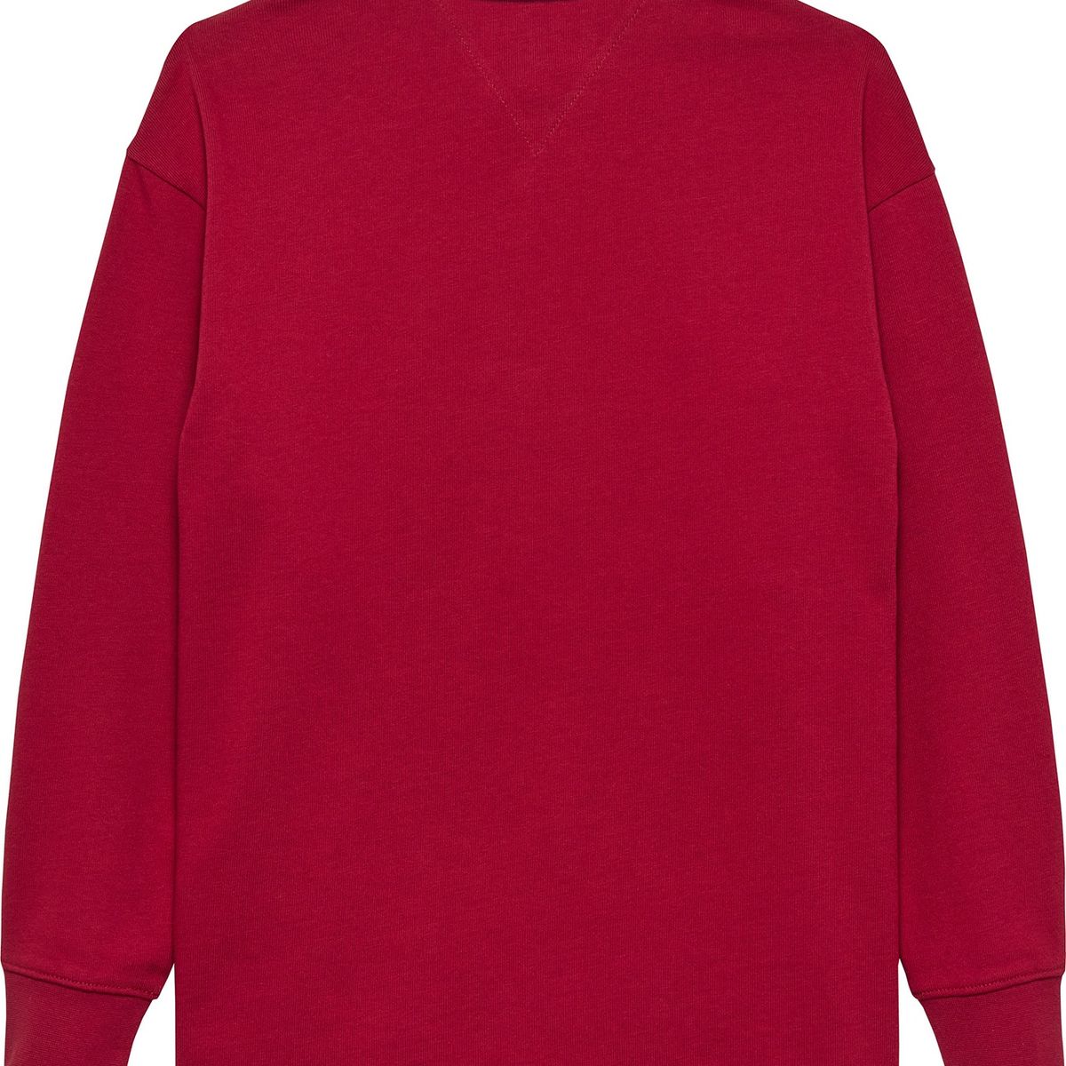 TOMMY HILFIGER - Polo rojo de manga larga con escudo TH Tommy Hilfiger