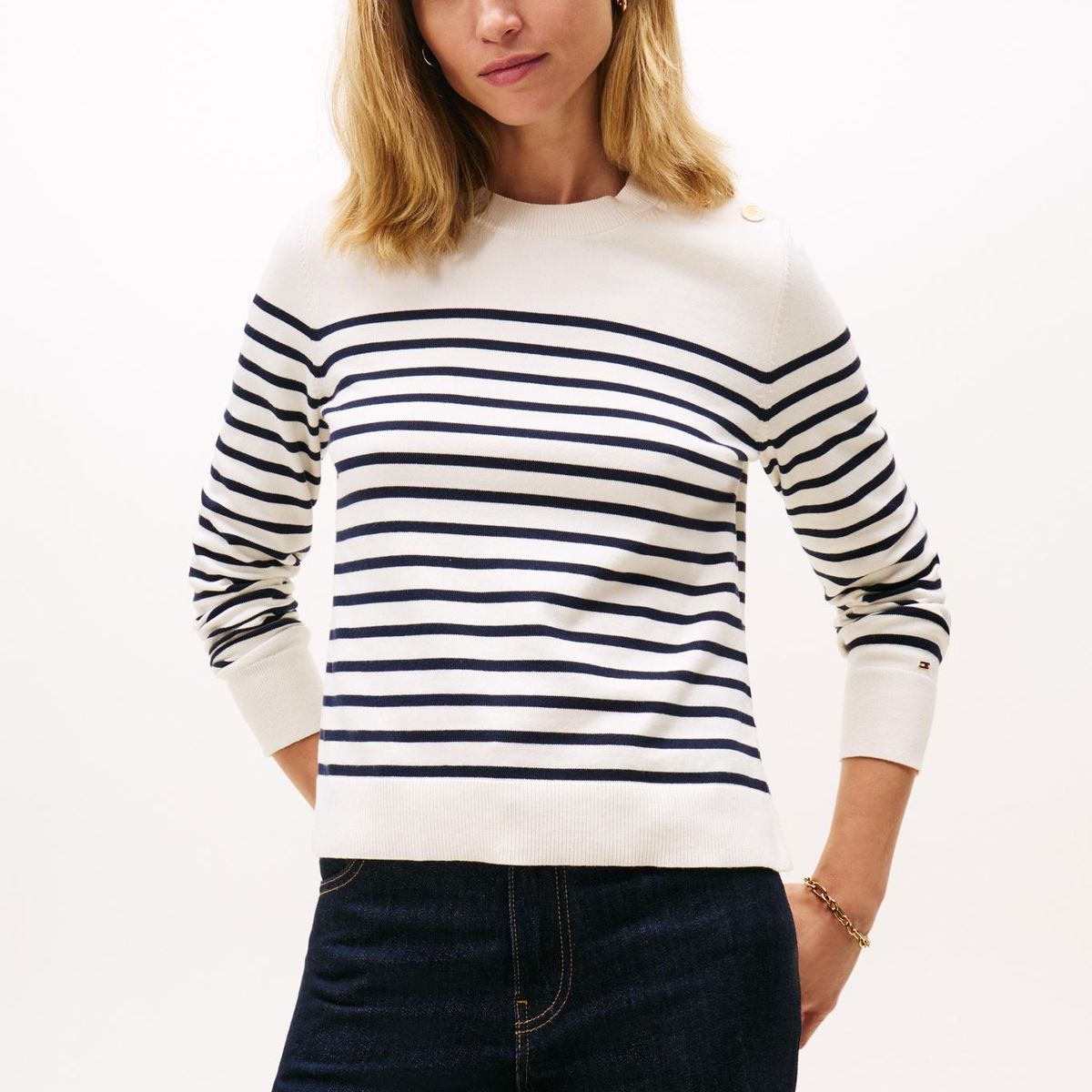 TOMMY HILFIGER - Saco blanco con botones dorados Tommy Hilfiger