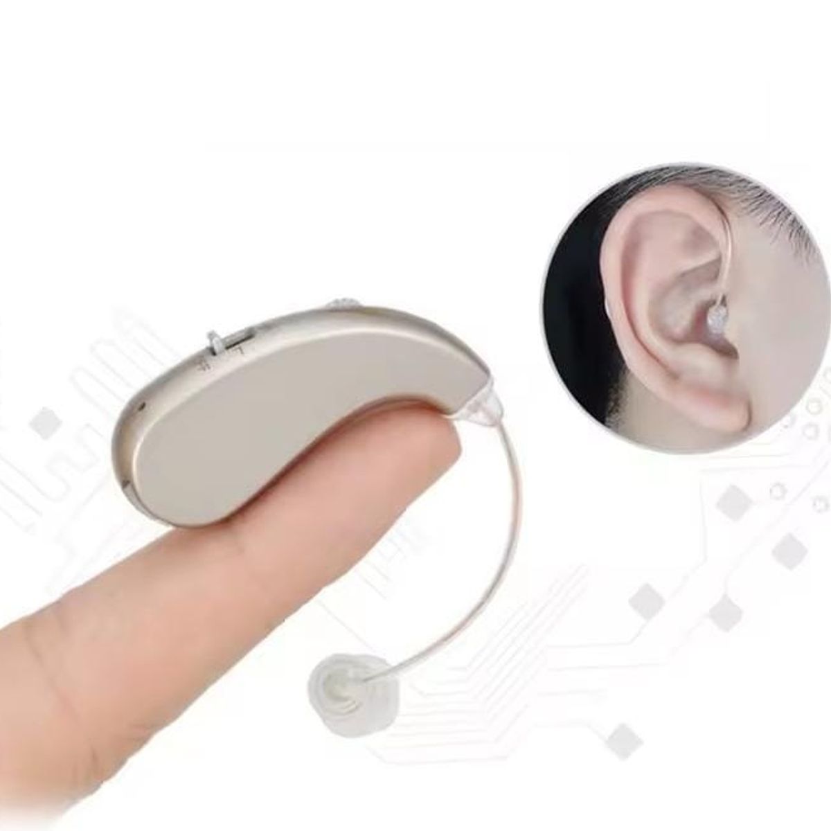 GENERICO - Mini Auxiliar Auditivo Sordera Recargable MAS PEQUEÑO