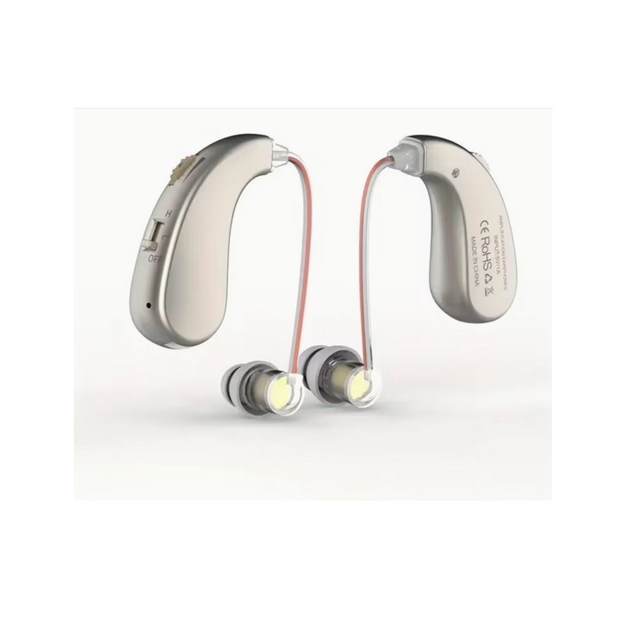 GENERICO - 2 Mini Auxiliares Auditivos Sordera Recargables MAS PEQUEÑOS