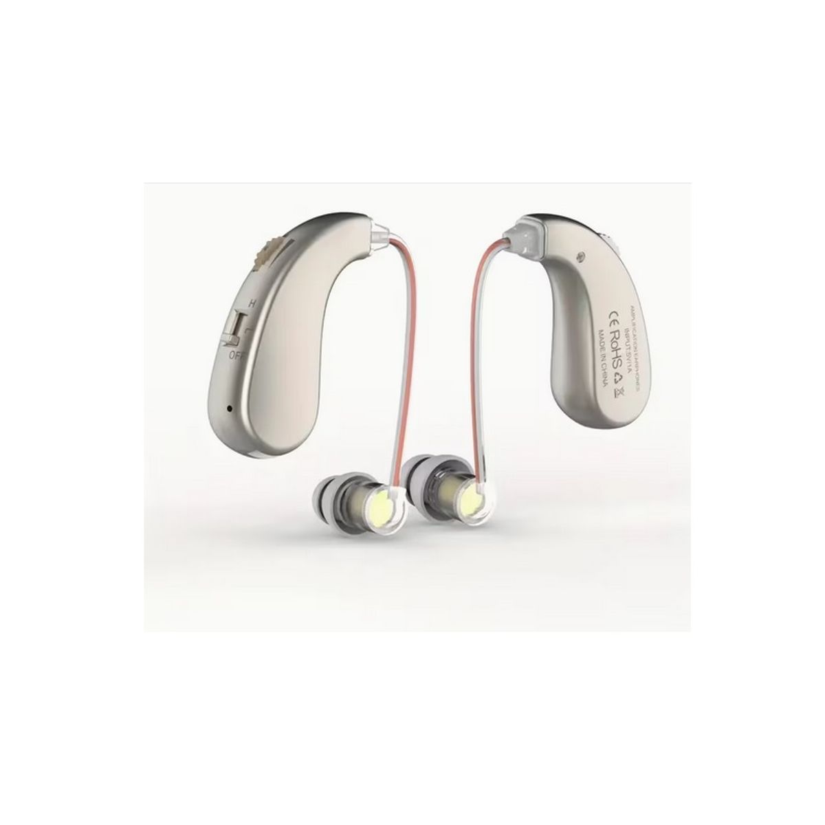 GENERICO - 2 Mini Auxiliares Auditivos Sordera Recargables MAS PEQUEÑOS