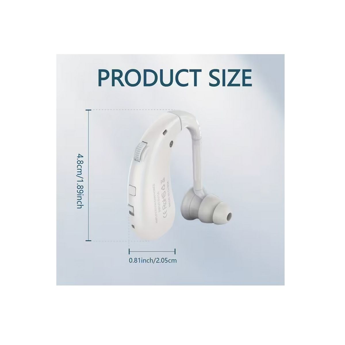 GENERICO - 2 Mini Auxiliares Auditivos Sordera Recargables MAS PEQUEÑOS