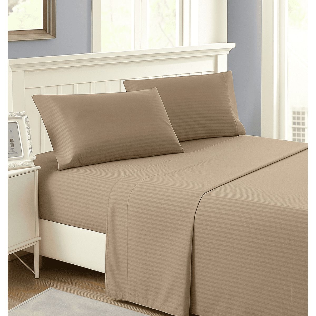 FAMILY HOME - Juego de Sabana Queen  Sueños-Suaves / Taupe