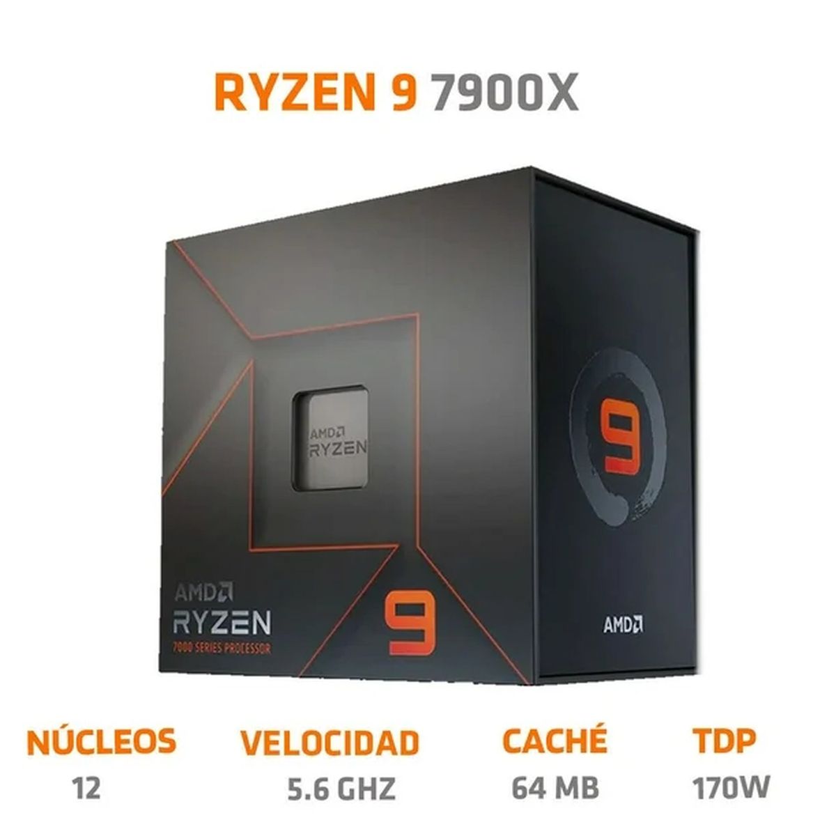 AMD - Procesador AMD Ryzen 9 RYZEN 9-7950X AM5 Plataforma De Alto Rendimiento