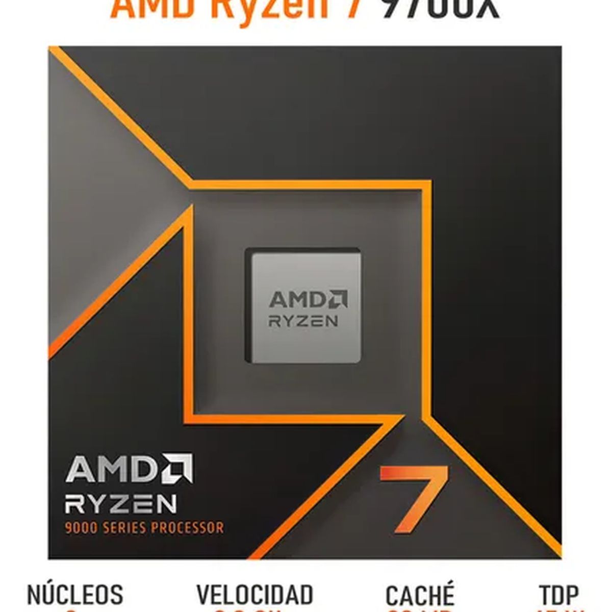 AMD - Procesador AMD Ryzen 7 RYZEN 7 9700X AM5 Arquitectura Zen 5 Radeon