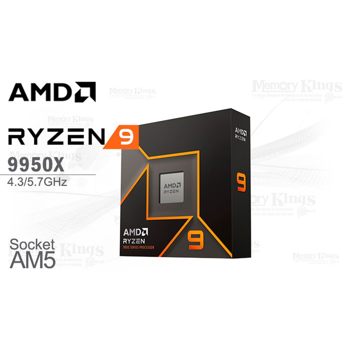 AMD - Procesador AMD Ryzen 9 RYZEN 9 9950X AM5 Eficiencia y Potencia Superior