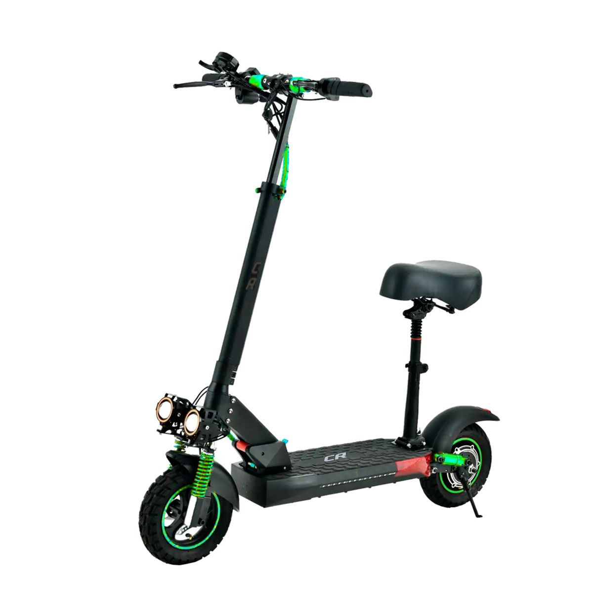 GENERICO - Patineta Eléctrica 800W CR Negro Verde