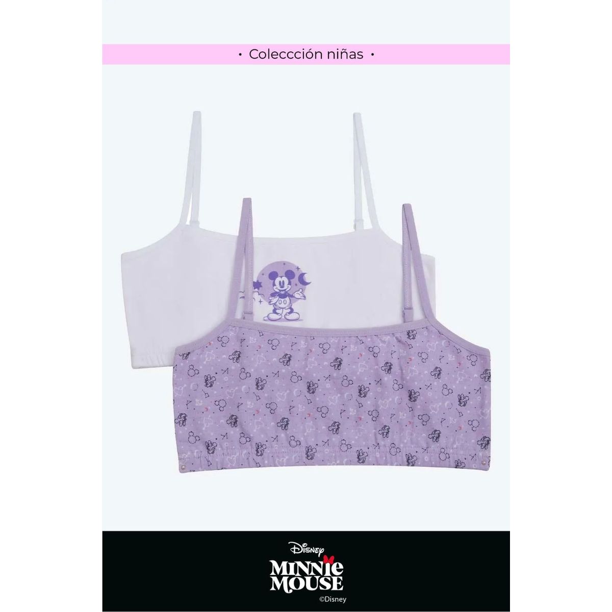 LILI PINK - Top nueva coleccion disney en algodon para niñas paquete x2