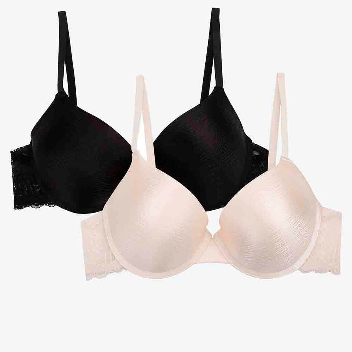 LILI PINK - Brasier en microfibra satinada paquete x2 cobertura 3/4