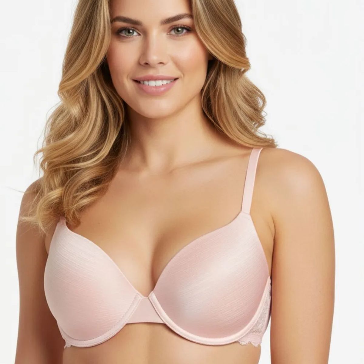 LILI PINK - Brasier en microfibra satinada paquete x2 cobertura 3/4