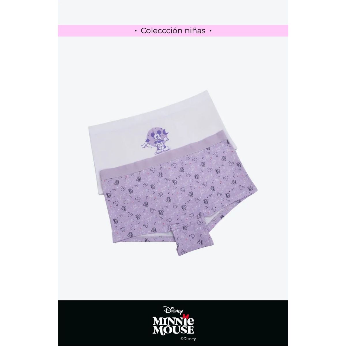 LILI PINK - Boxer en algodon nueva coleccion disney para niñas paquete x2
