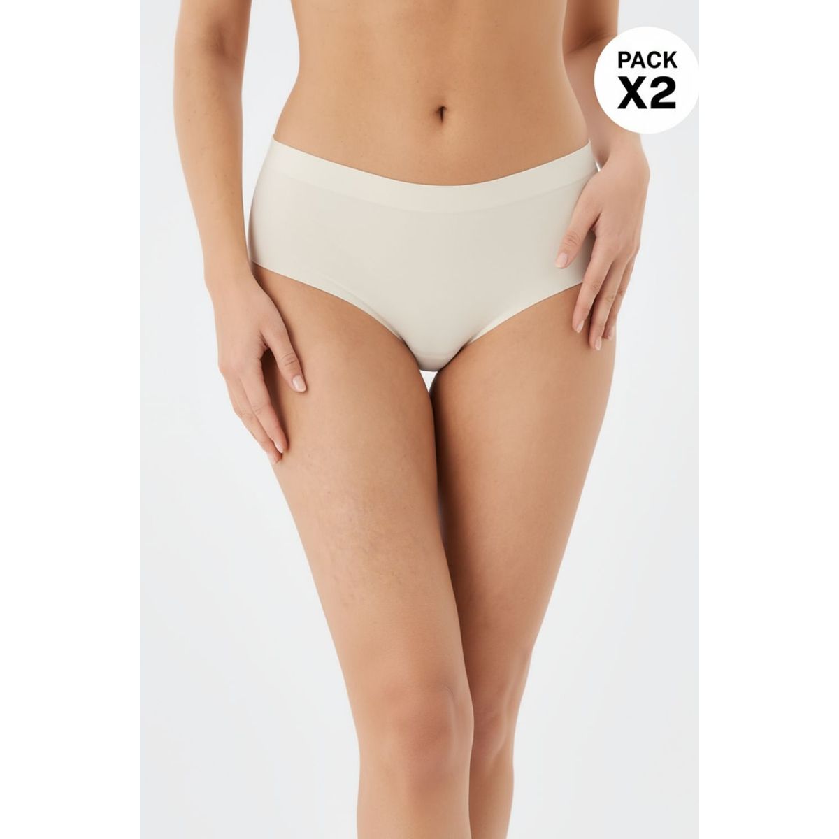 LILI PINK - Panty tipo brasilera confeccionada en microfibra paquete x2