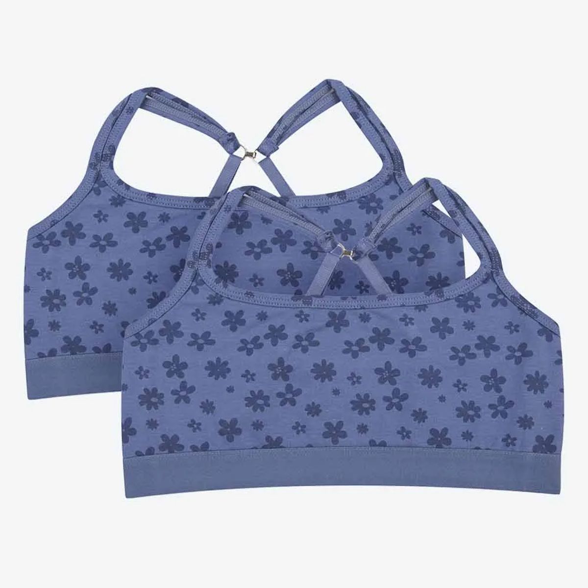 LILI PINK - Top con tirantes delgados para niña en algodón paquete x2