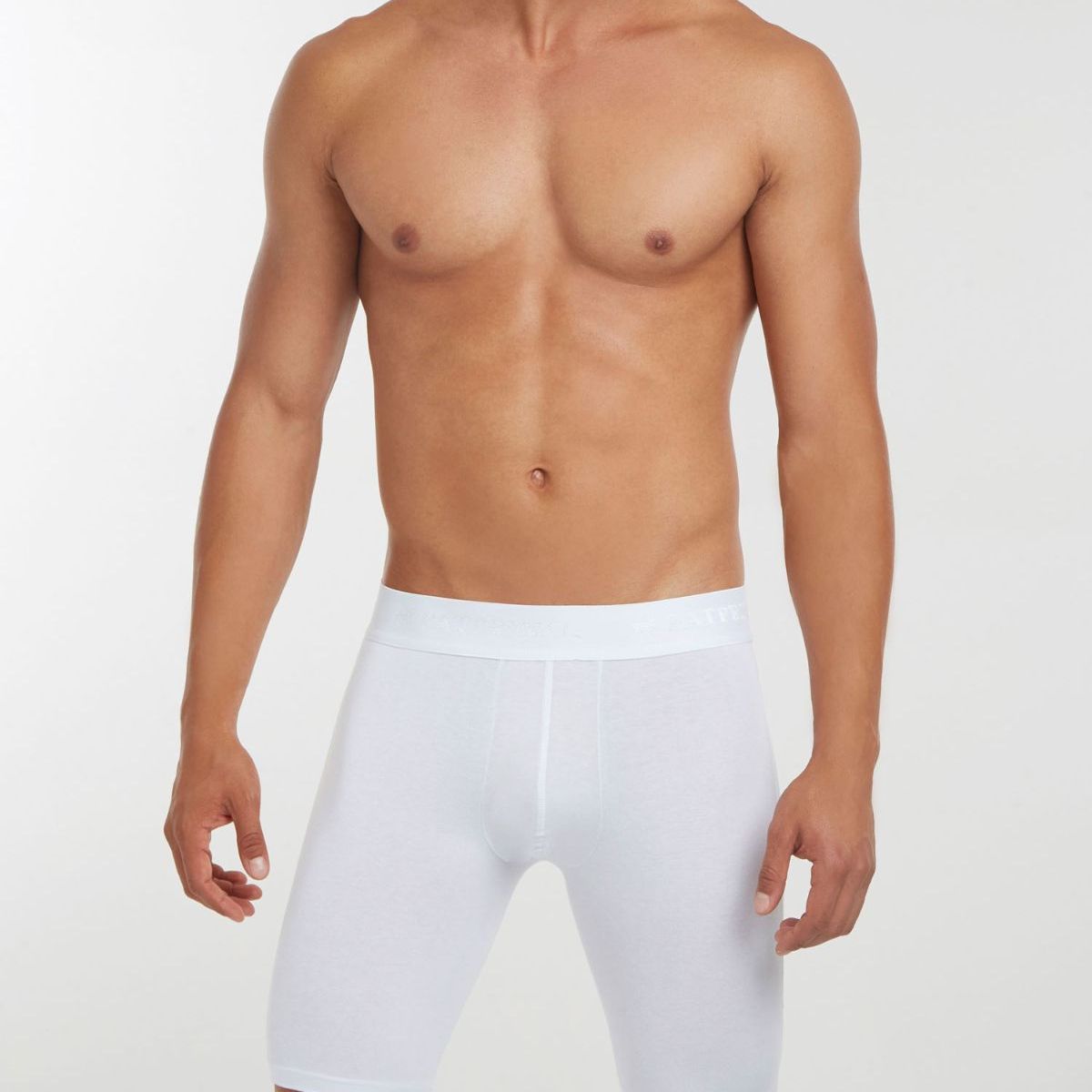 PATPRIMO - Boxer  De Diseño Largo En Lycra-Algodón X1 Para Hombre Blanco Patprimo