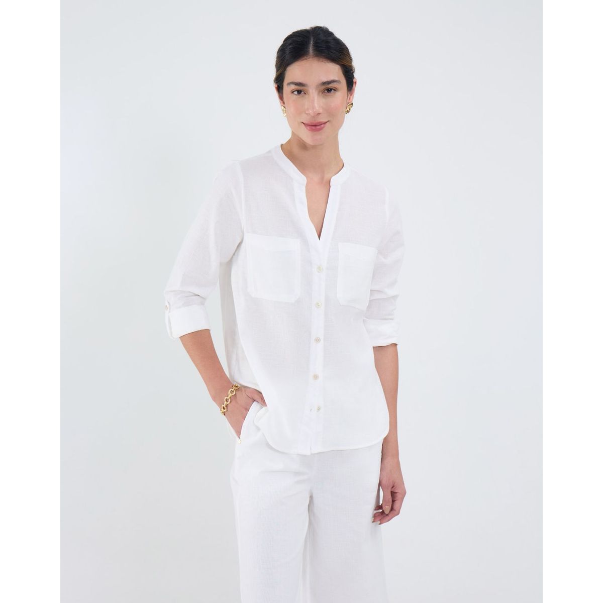 PATPRIMO - Blusa  Para Mujer Manga Larga Color Blanco Marca Patprimo #30123576