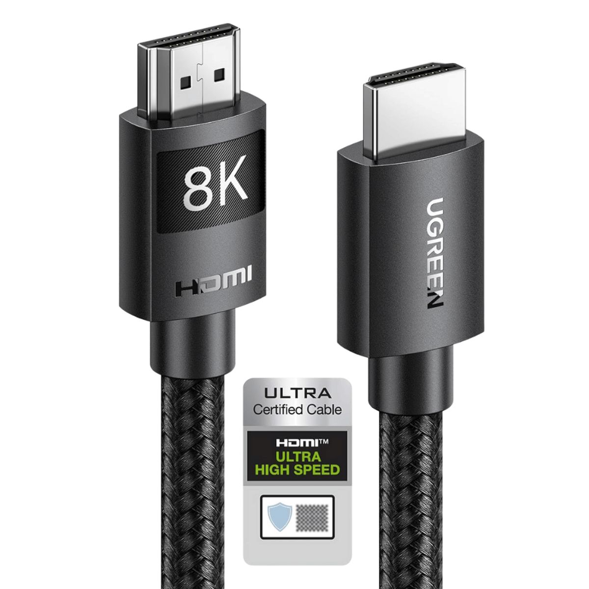 FOURNIER - Cable Hdmi 2.1 Trenzado 2m Ugreen 8k Chapado Oro Certificado