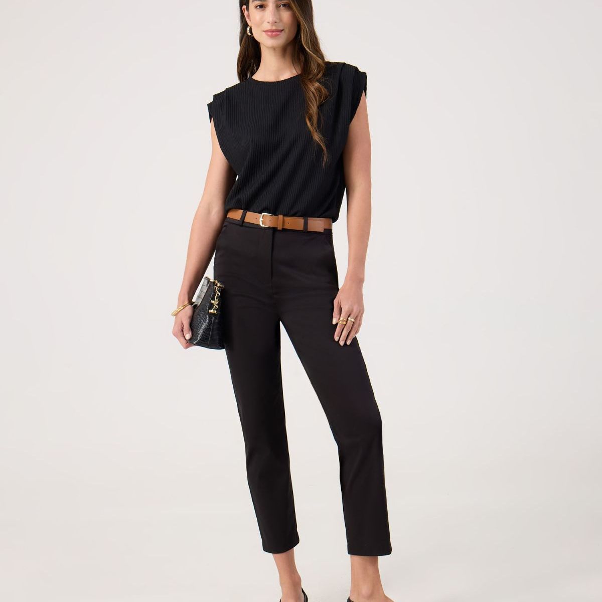 PATPRIMO - Pantalon Chino   Para Mujer Negro Patprimo