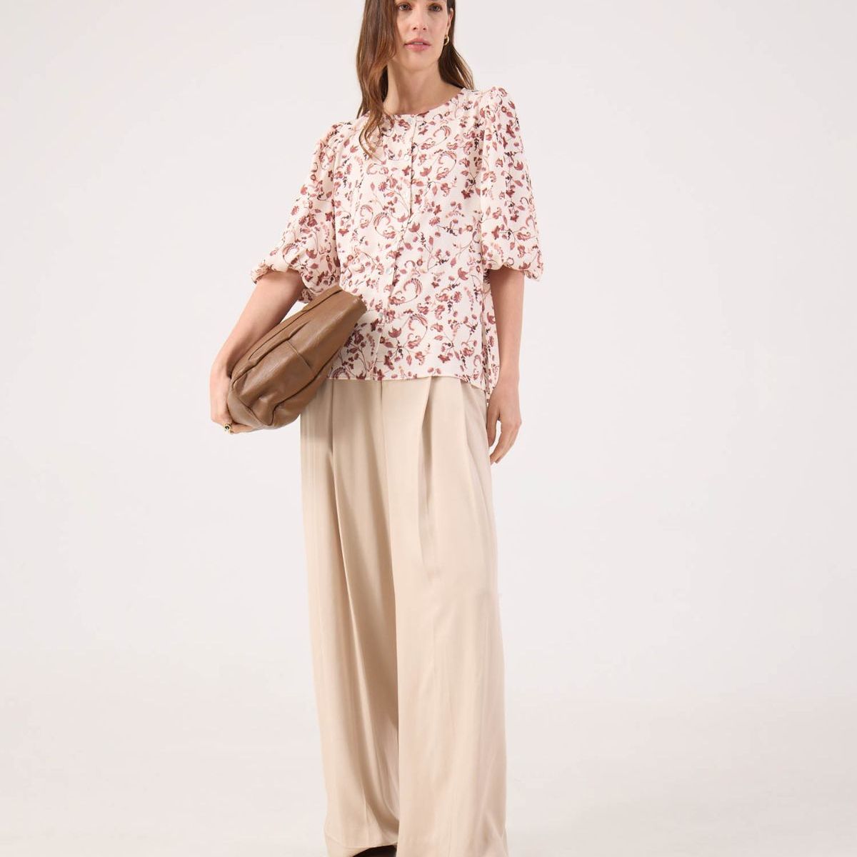 PATPRIMO - Blusa  Para Mujer Manga 3/4 Color Crema Marca Patprimo #30123607