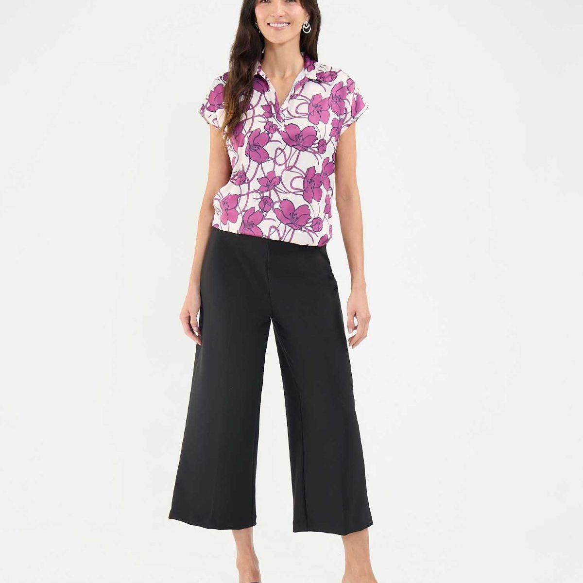 PATPRIMO - Blusa De Mujer M/C Patprimo Color Violeta Oscuro #30123448