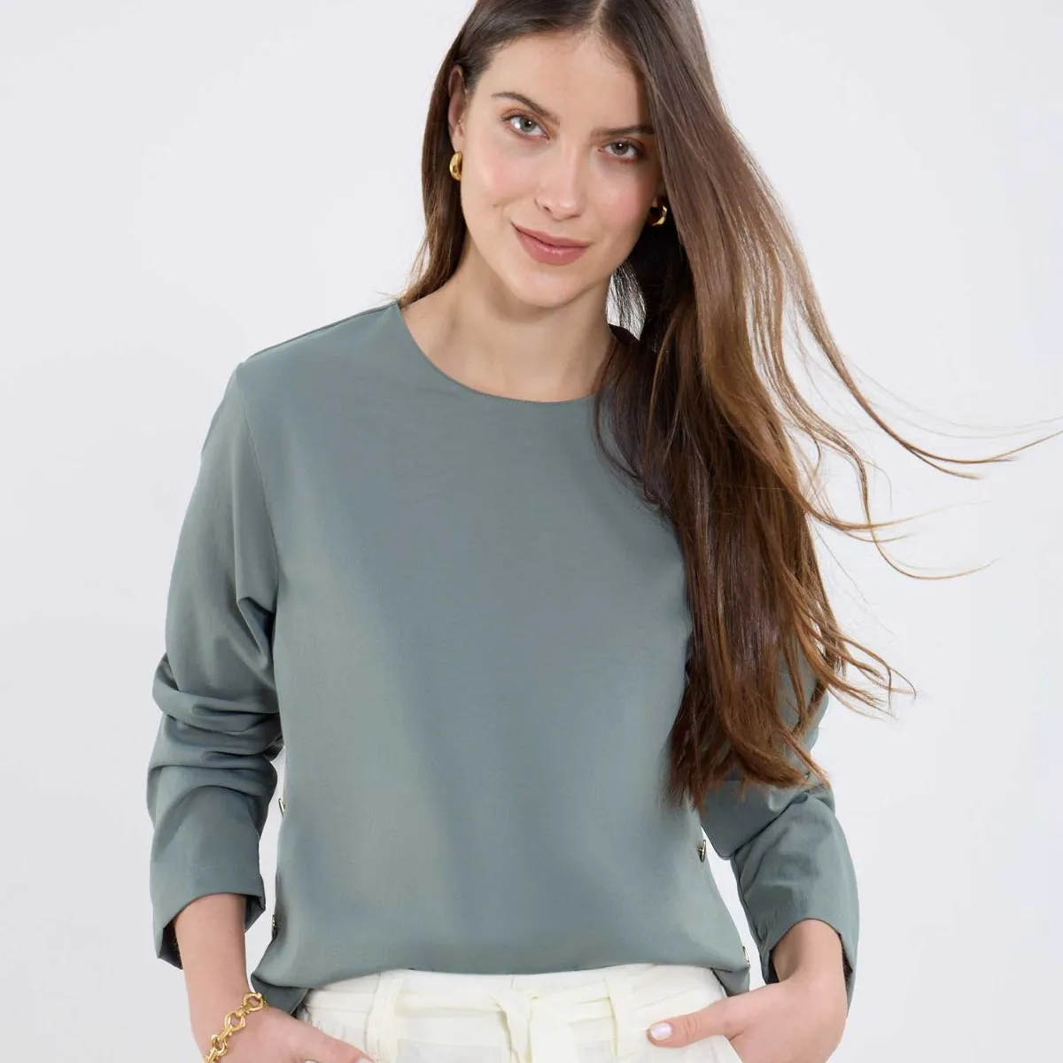 PATPRIMO - Blusa Para Mujer Manga Larga Patprimo Color Verde #30123479