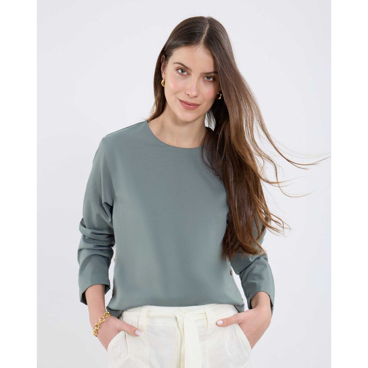 PATPRIMO - Blusa Para Mujer Manga Larga Patprimo Color Verde #30123479