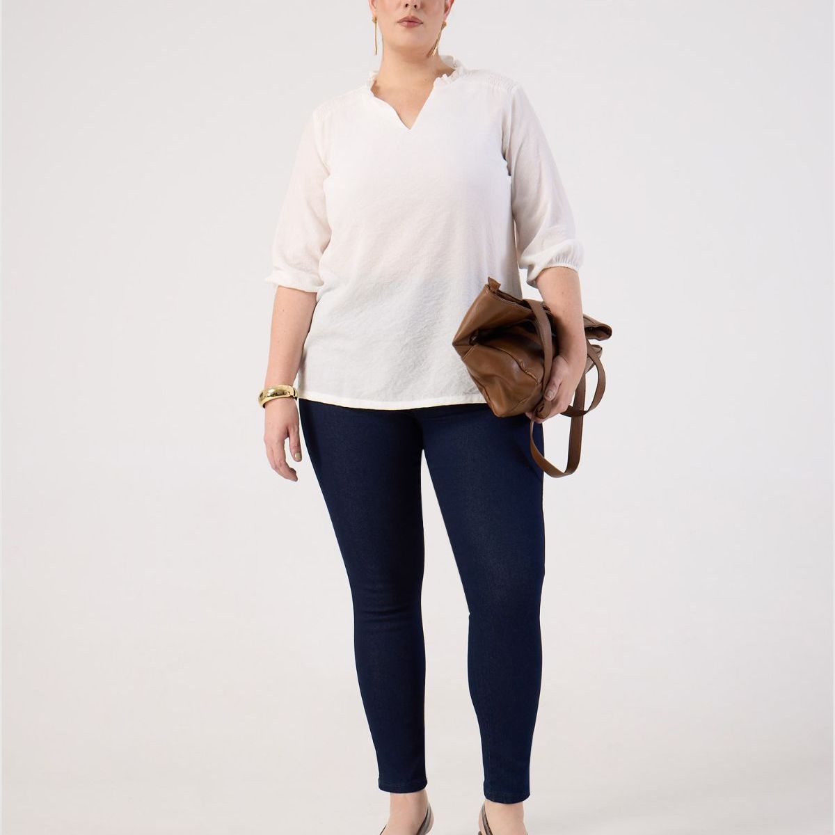 PATPRIMO - Blusa  Para Mujer Manga 3/4 Patprimo Color Blanco #14121405