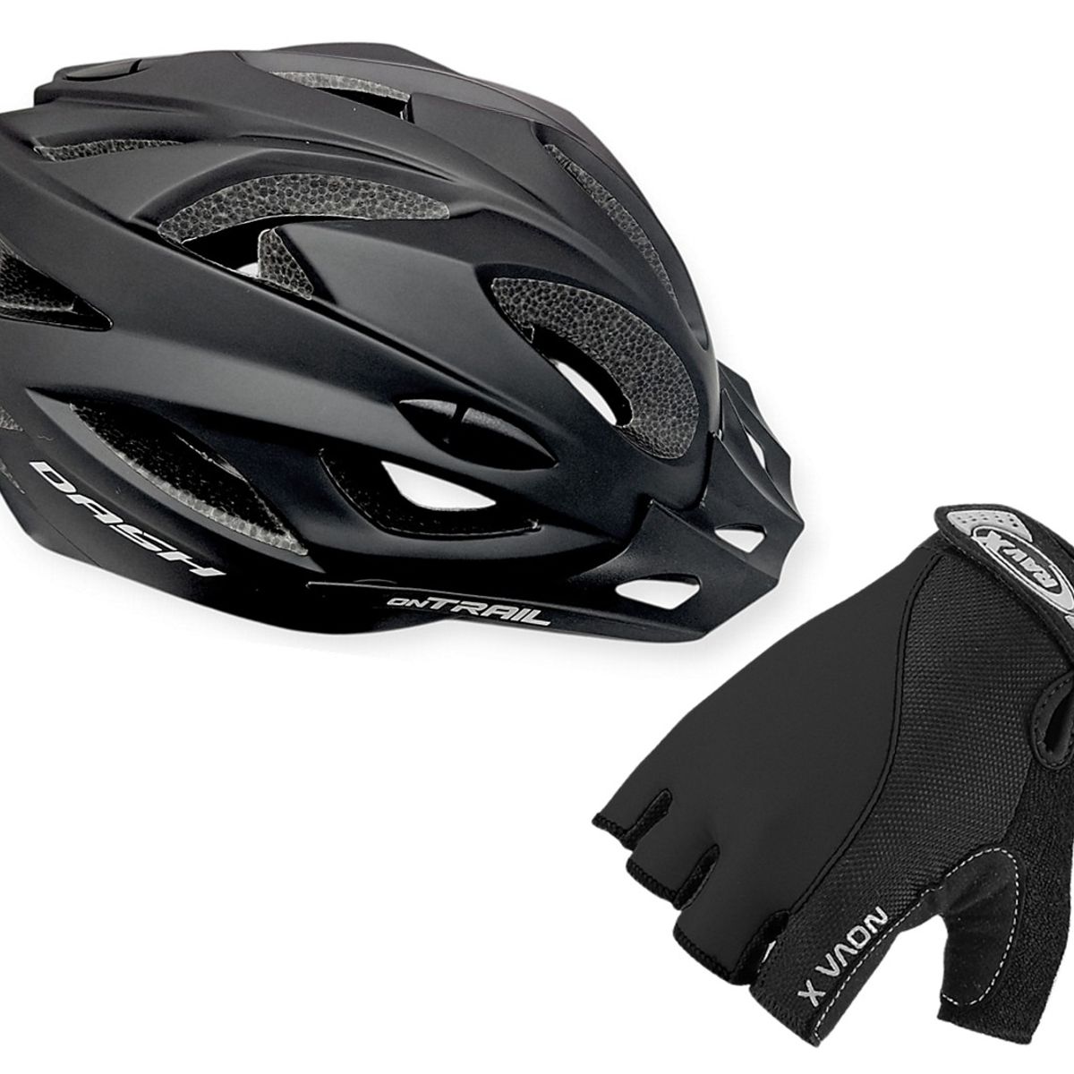 ON TRAIL - Casco Bicicleta + Guante Gel Ciclismo Mtb Ruta Patinaje