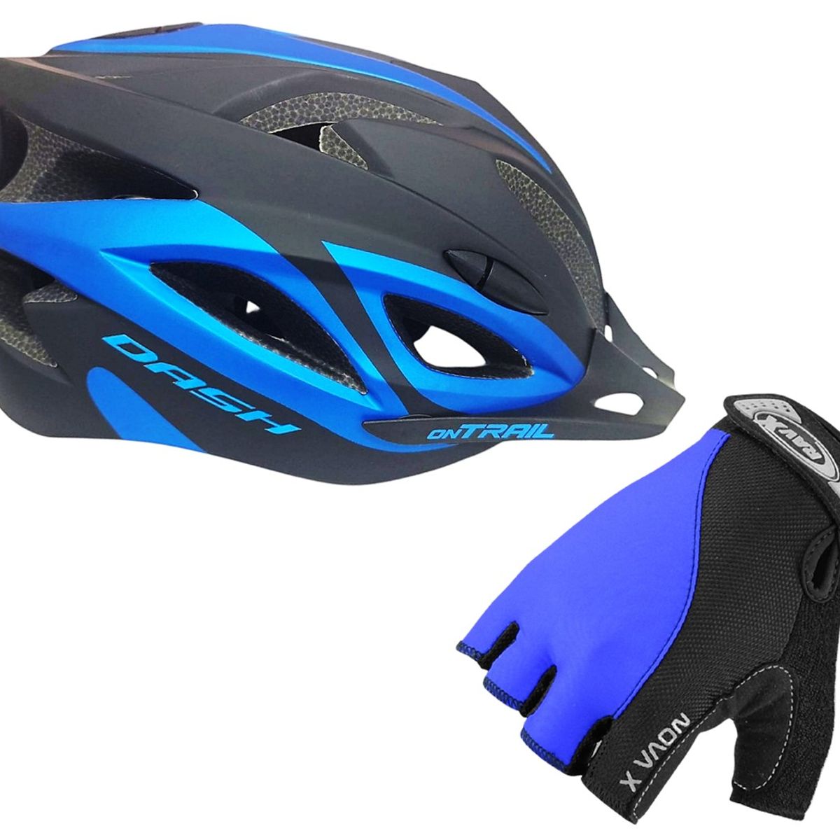 ON TRAIL - Casco Bicicleta + Guante Gel Ciclismo Mtb Ruta Patinaje