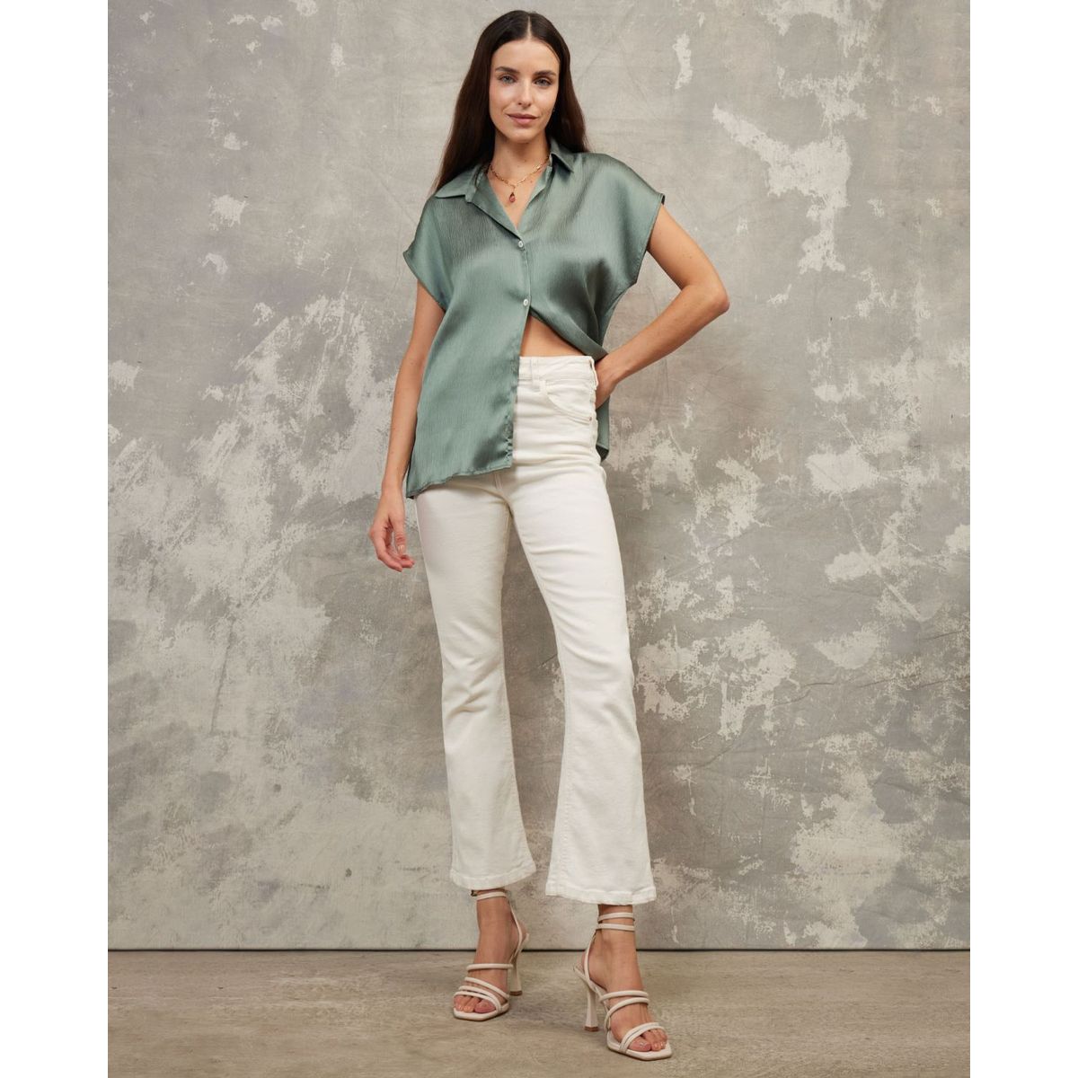 PATPRIMO - Jean Para Mujer Marca Patprimo Color Beige En Algodón #3016