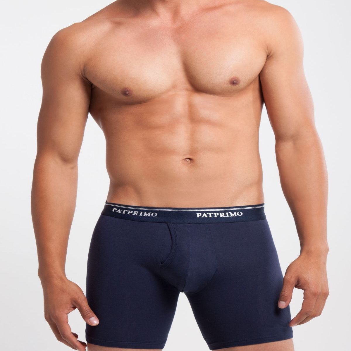 PATPRIMO - Boxer  Con Bragueta Funcional En Lycra-Algodón X1 Para Hombre Azul Patprimo