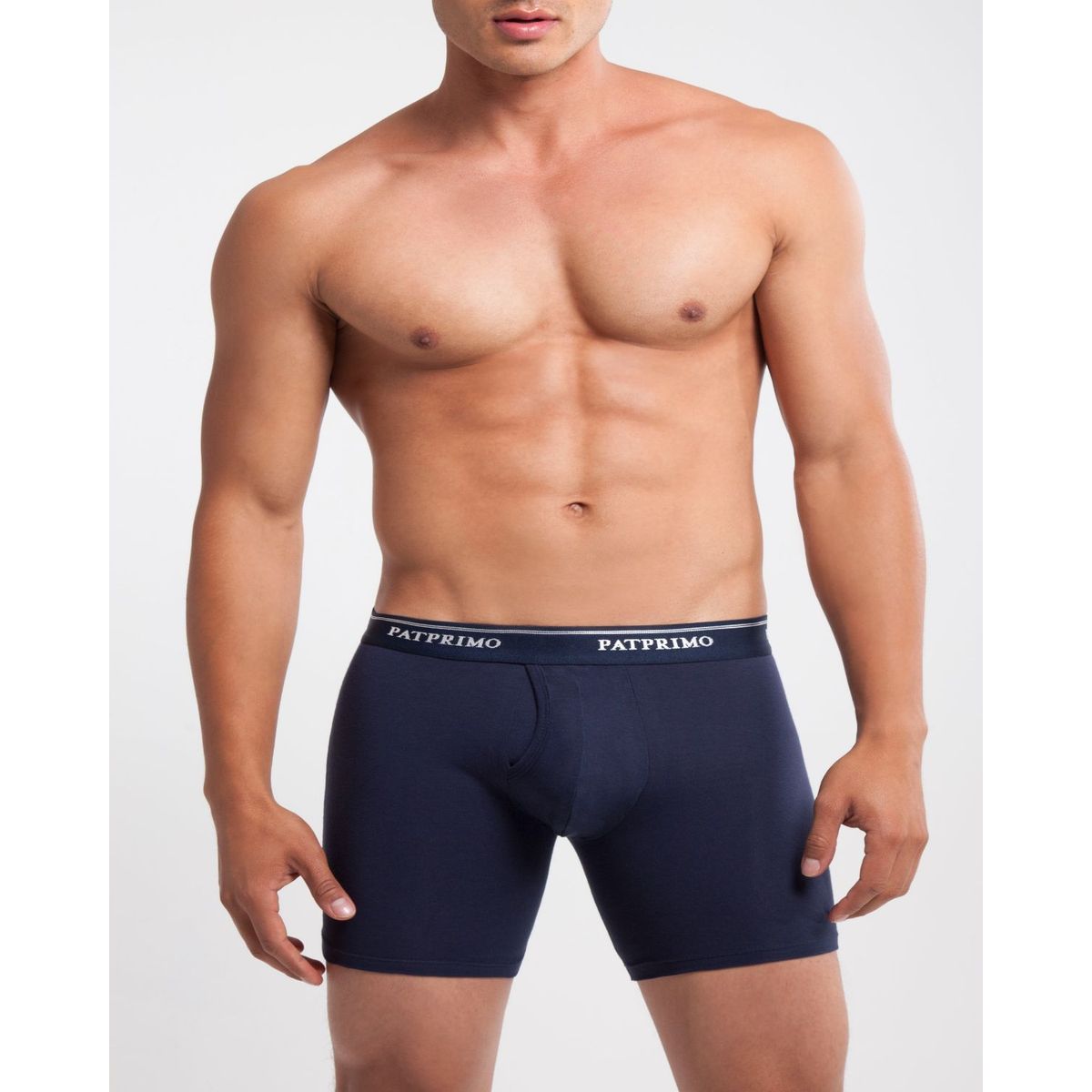 PATPRIMO - Boxer  Con Bragueta Funcional En Lycra-Algodón X1 Para Hombre Azul Patprimo