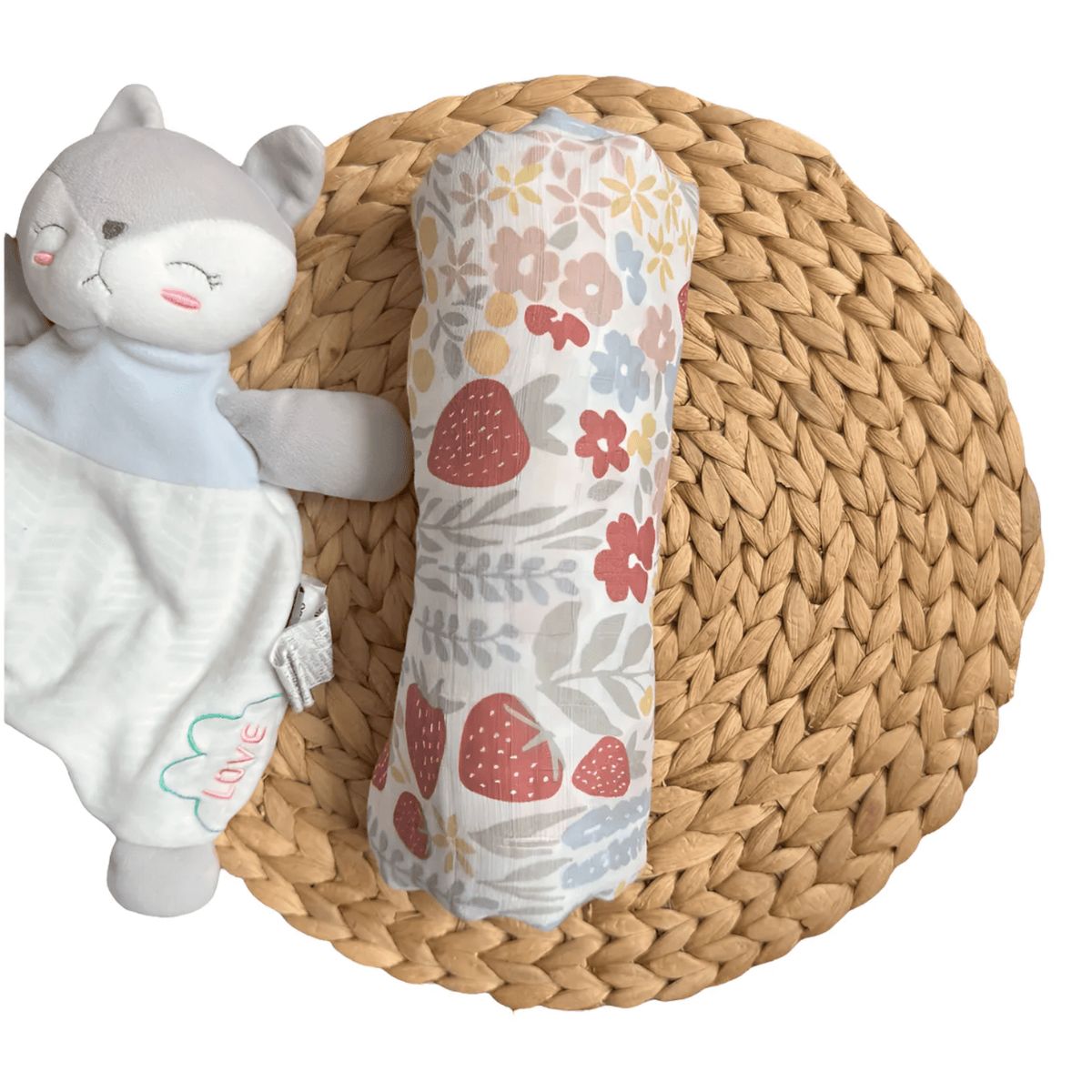 GENERICO - Muselina Algodón Bambú Bebés Evanthi 120x110 Cm Doble Capa Flores