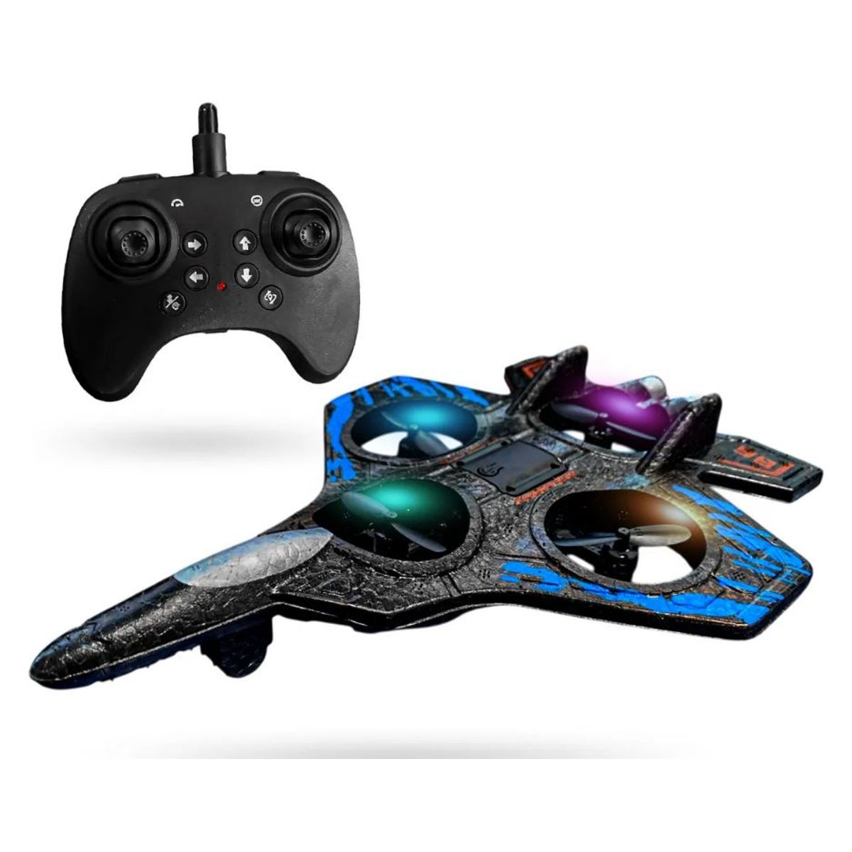 INNOVA - Mini Drone Combate 360° Con Control Remoto Luces Led Y Resistente A Golpes