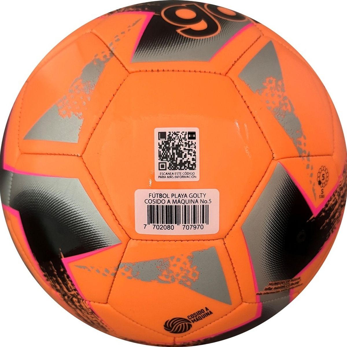 GOLTY - Balón de Fútbol Playa Golty Cosido a Maquina 5 Todo Clima