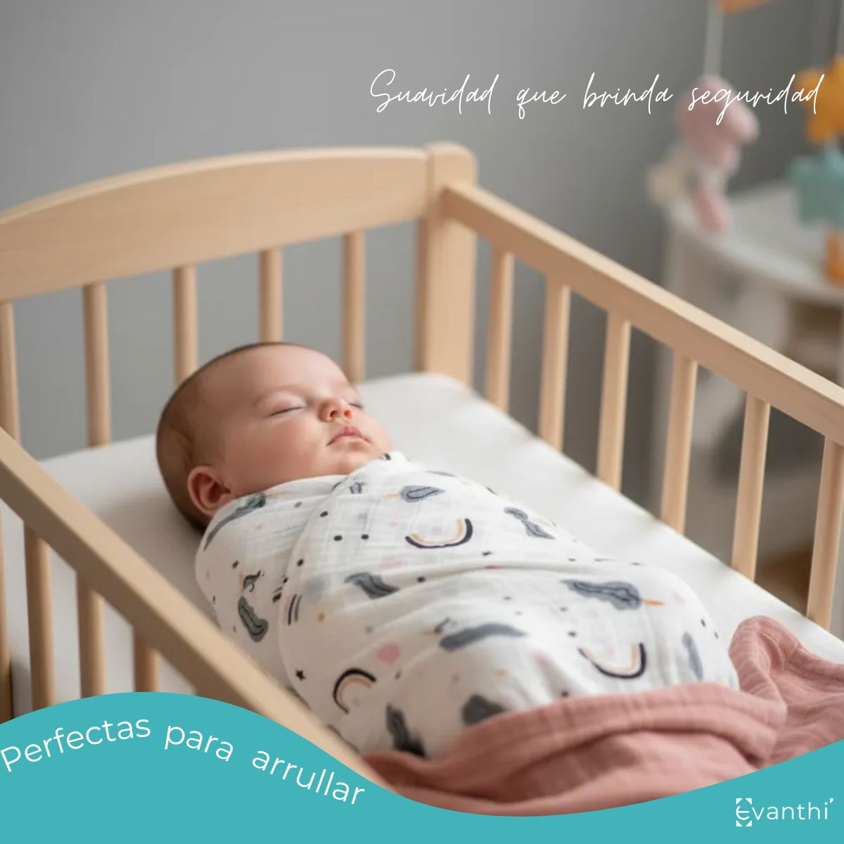 GENERICO - 2 Cobijas Muselinas 70% Bambú 30% Algodón 120x110 Cm Evanthi Coral Unicornios