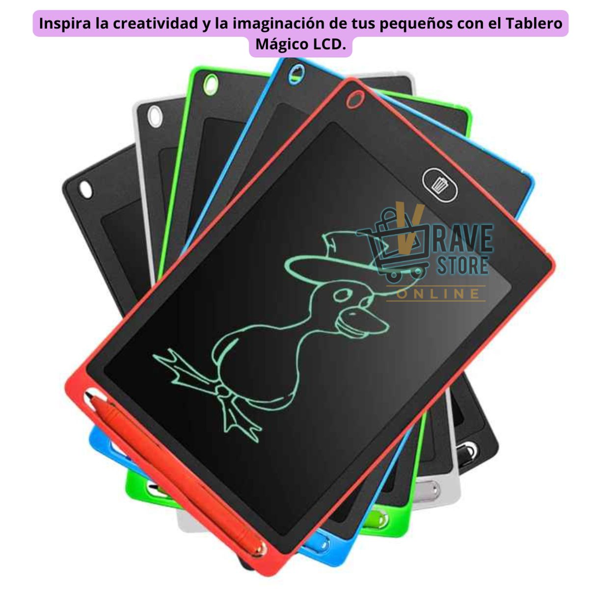 GENERICO - Tablero Mágico LCD 8.5 Para Niños Dibujar Escribir Sin Pinturas