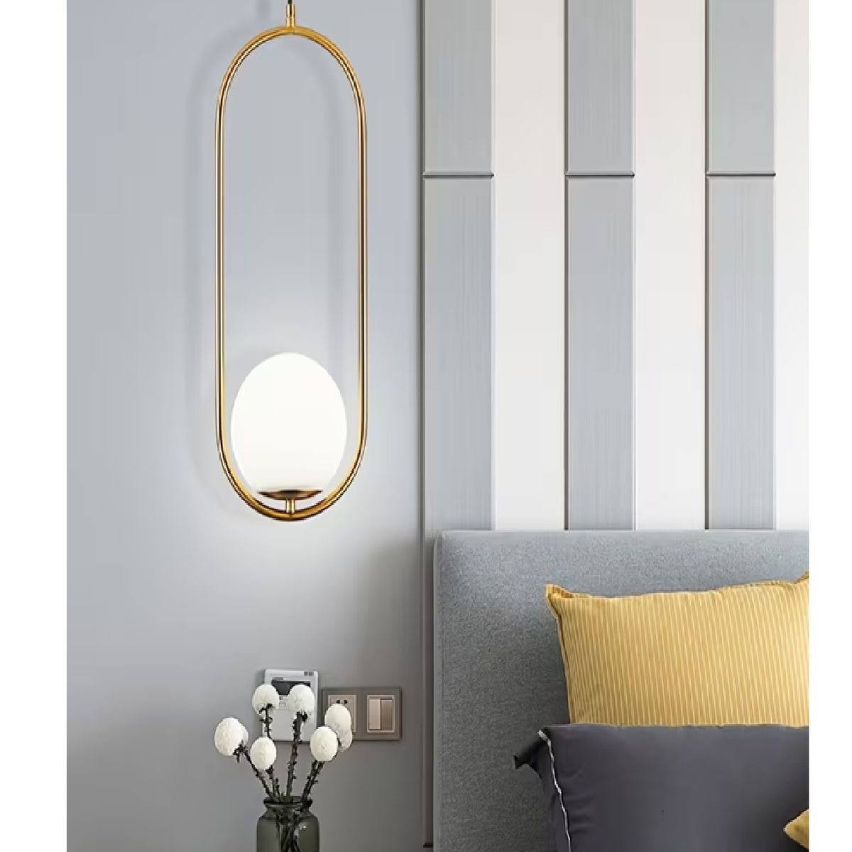 HOME - Lámpara De Techo Moderna Estilo Nórdica  Lujo Dorado Bola