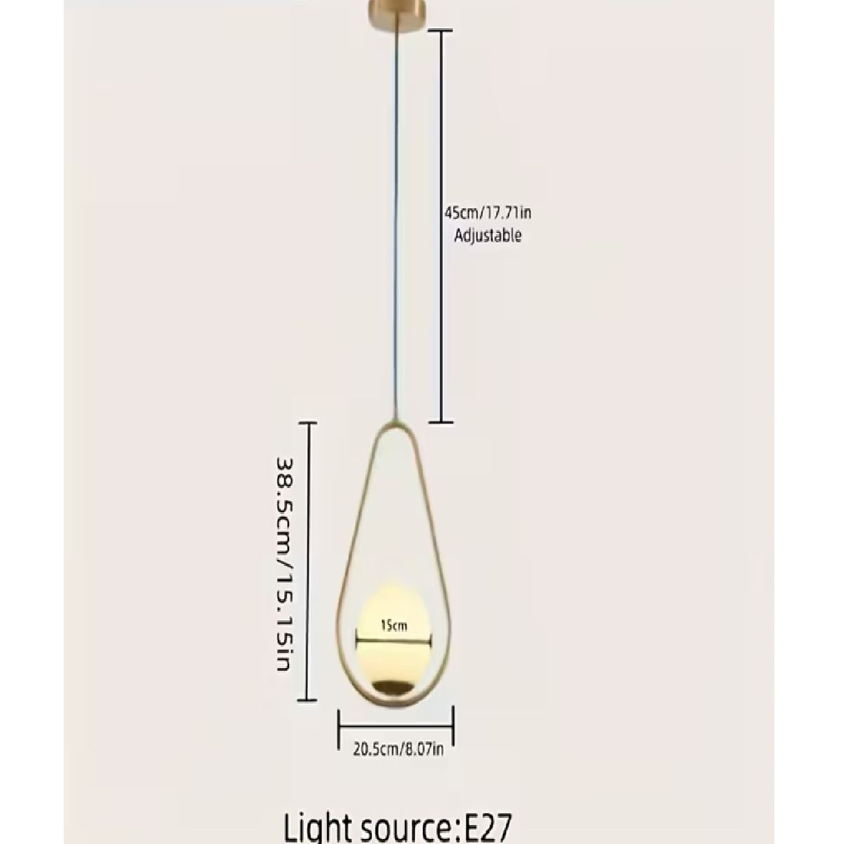 HOME - Lámpara De Techo Moderna Estilo Nórdica  Lujo Dorado Bola