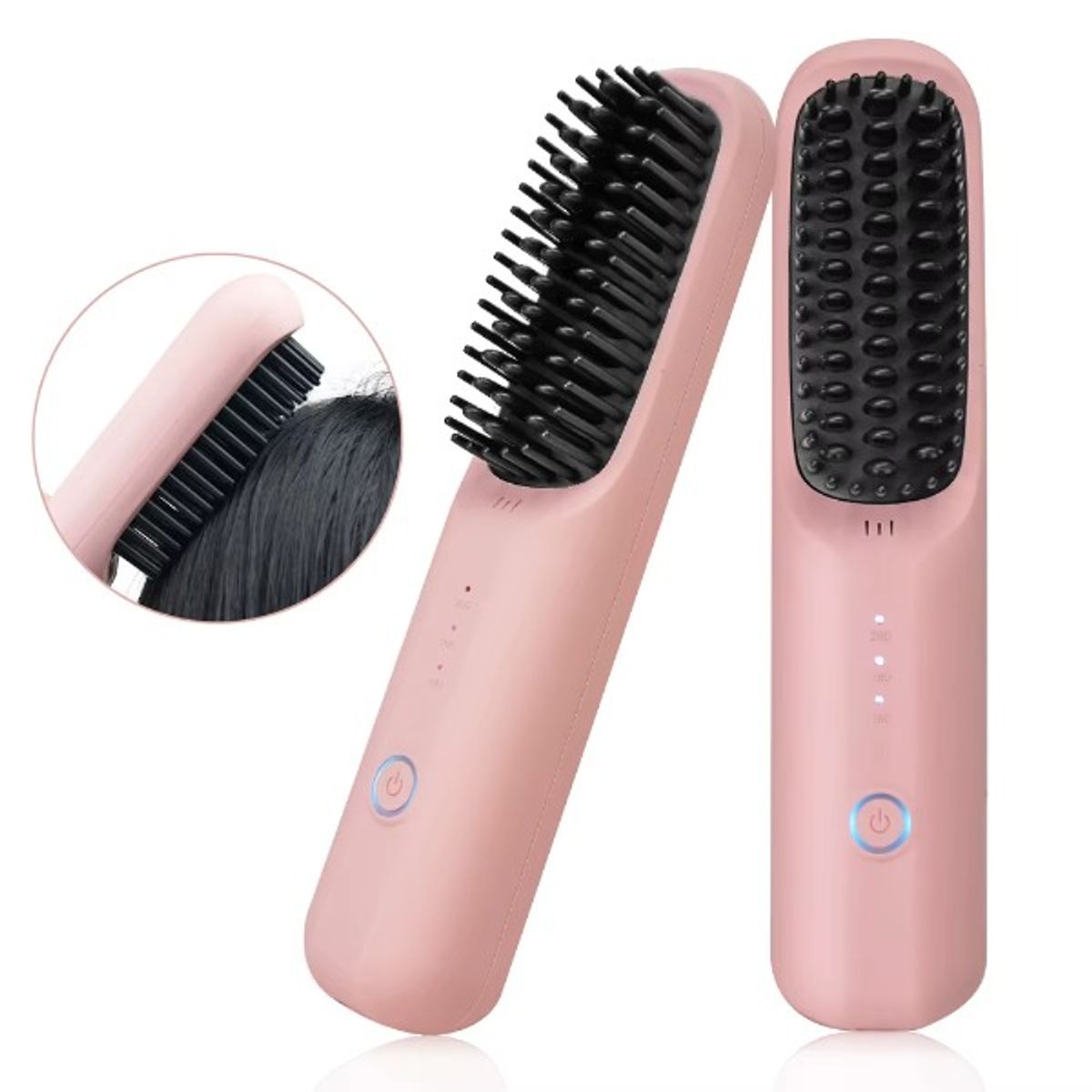 GENERICO - Cepillo Plancha de Cabello Portátil con Carga USB