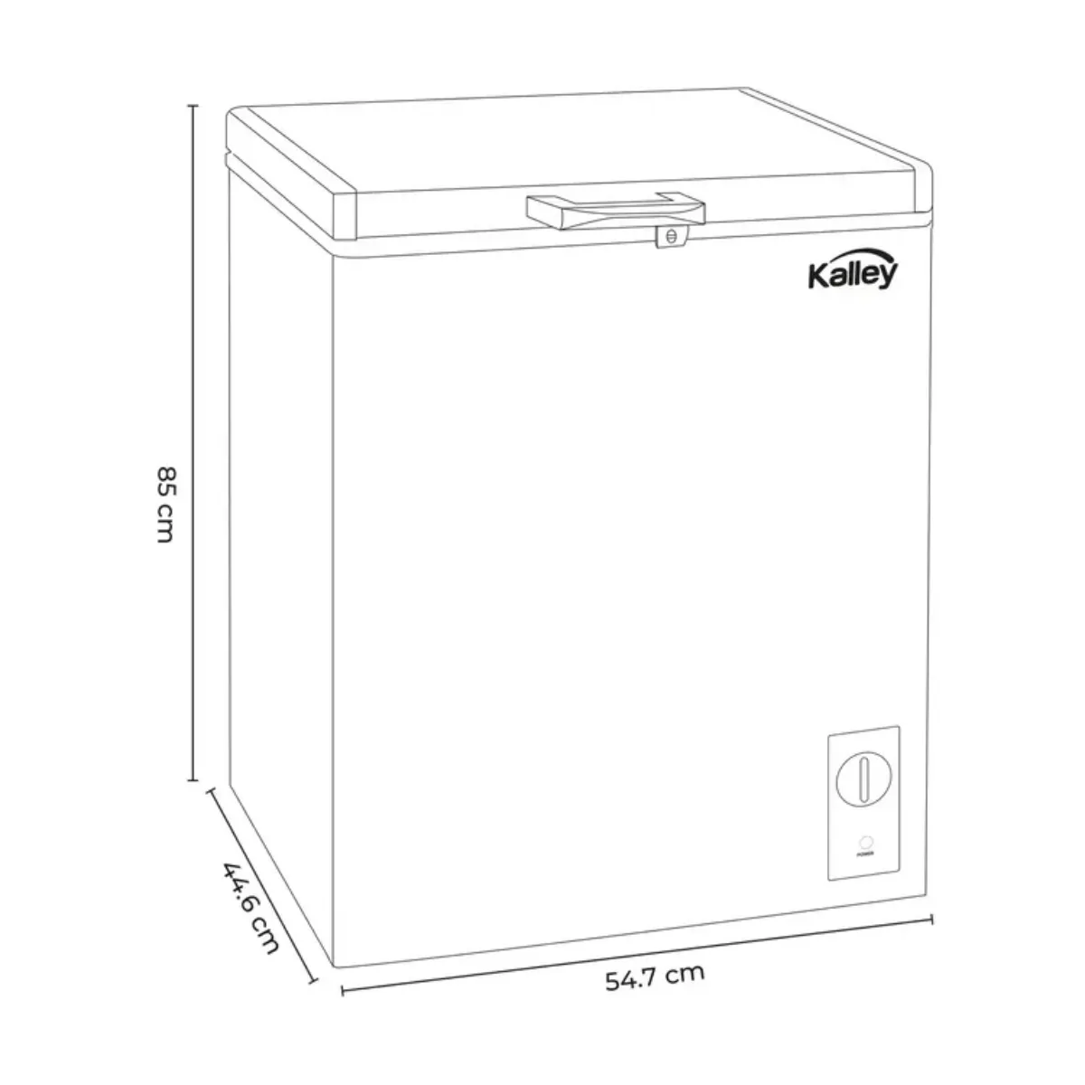 KALLEY - Congelador Horizontal Kalley Dual 99 Litros Inverter Blanco