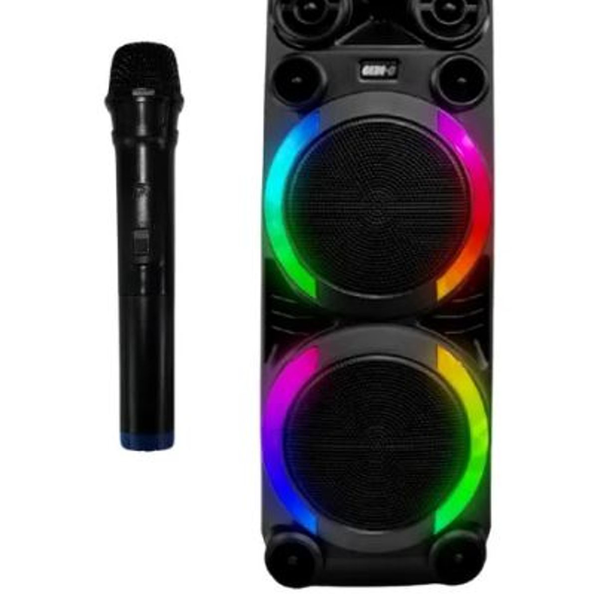 INNOVA - Parlante Torre 60w Bluetooth 5.3 Micrófono Luces Led Woofer 8 Usb