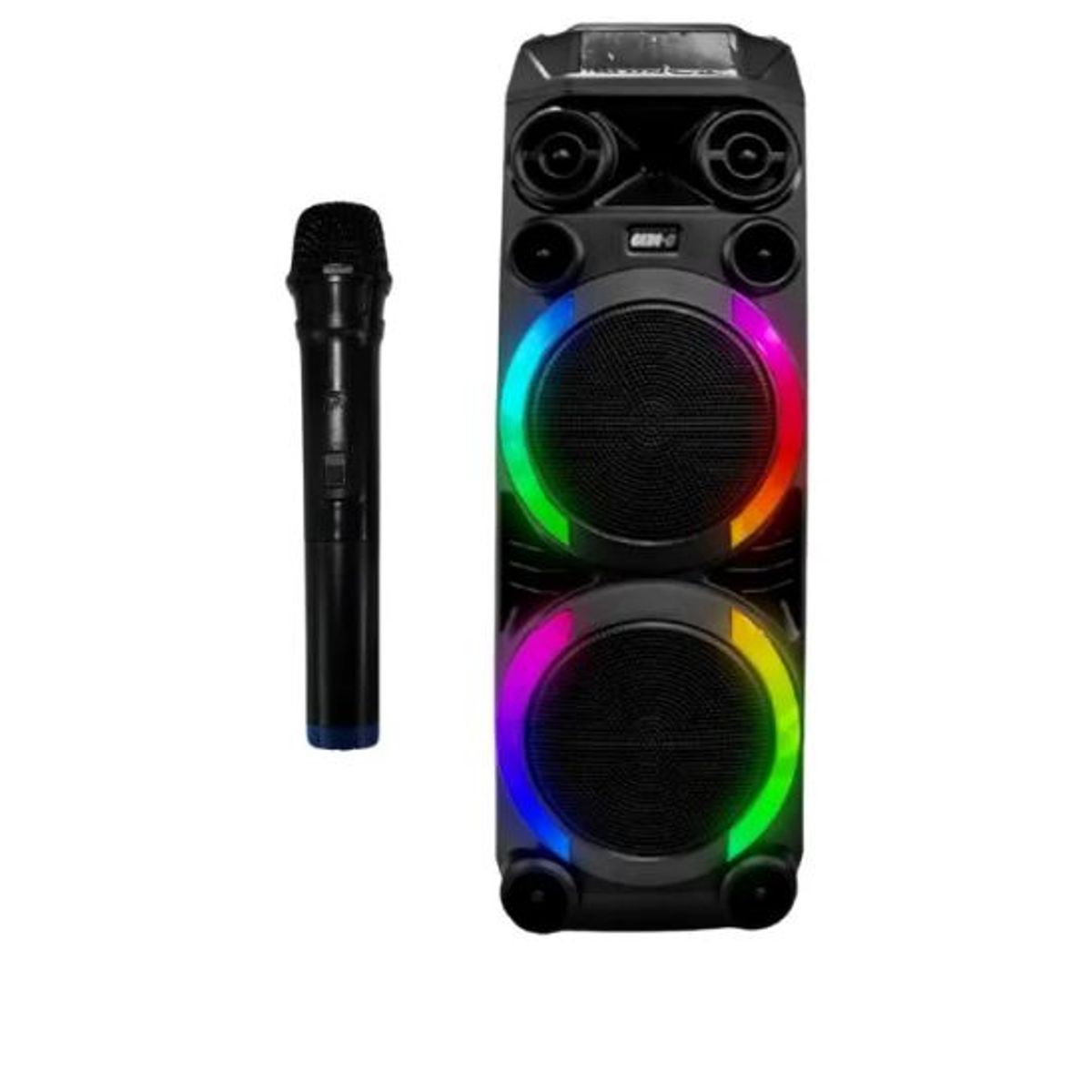 INNOVA - Parlante Torre 60w Bluetooth 5.3 Micrófono Luces Led Woofer 8 Usb