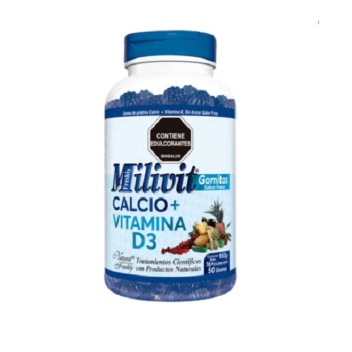 NATURAL FRESHLY - ALIMENTO CON CALCIO + VITAMINA D3 X 50GOMAS MILIVIT