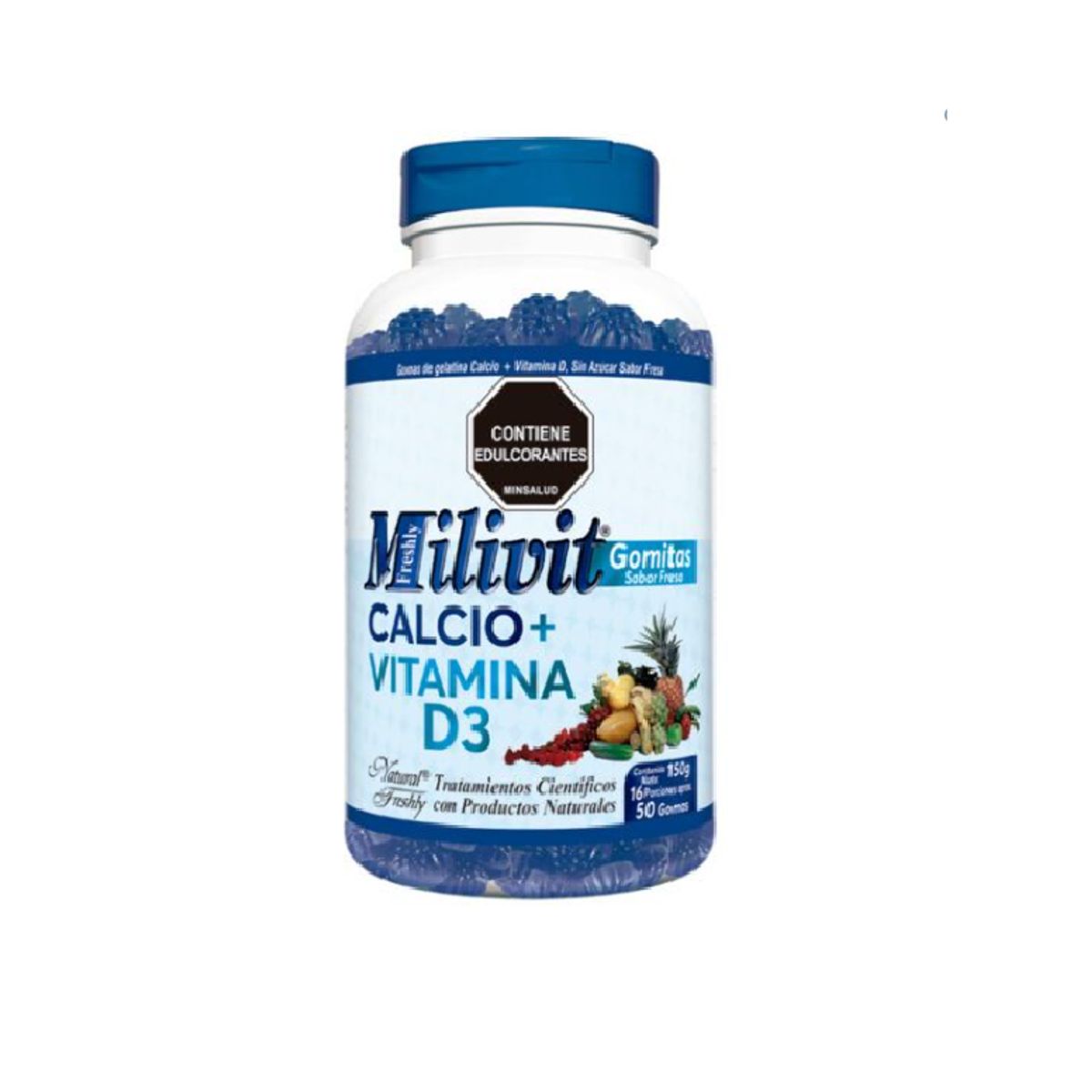 NATURAL FRESHLY - ALIMENTO CON CALCIO + VITAMINA D3 X 50GOMAS MILIVIT
