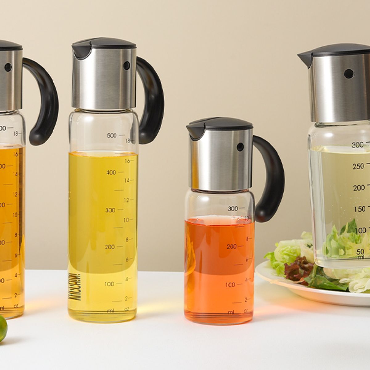 BIGCENTER - Botella Dispensadora De Aceite De Oliva y Vinagre - Capacidad 500ml