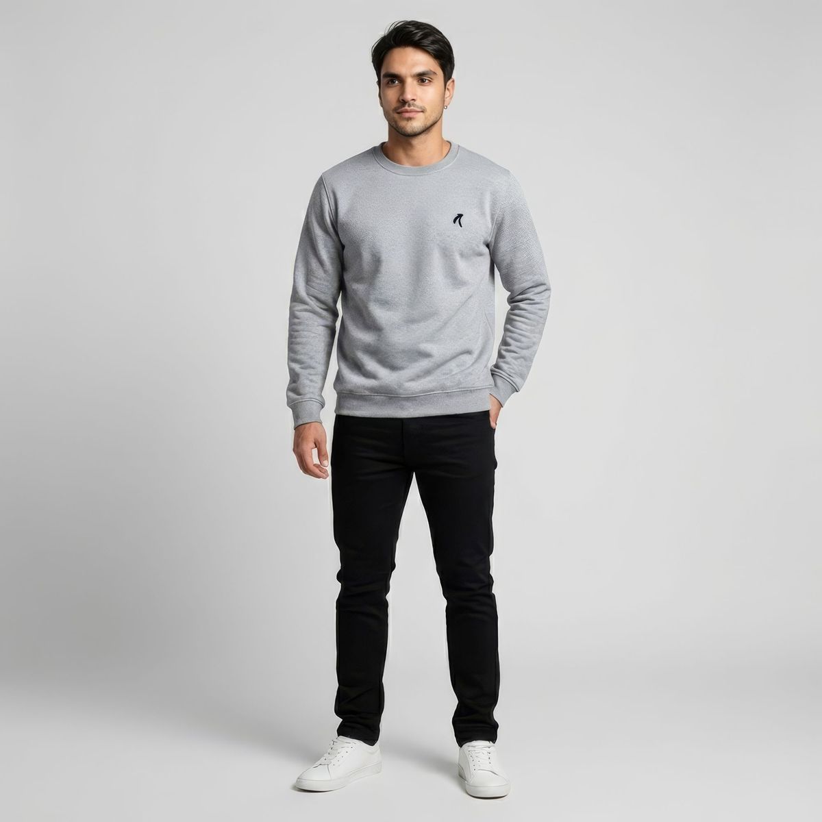 ADVANCE - Buzo en algodón cuello redondo para hombre