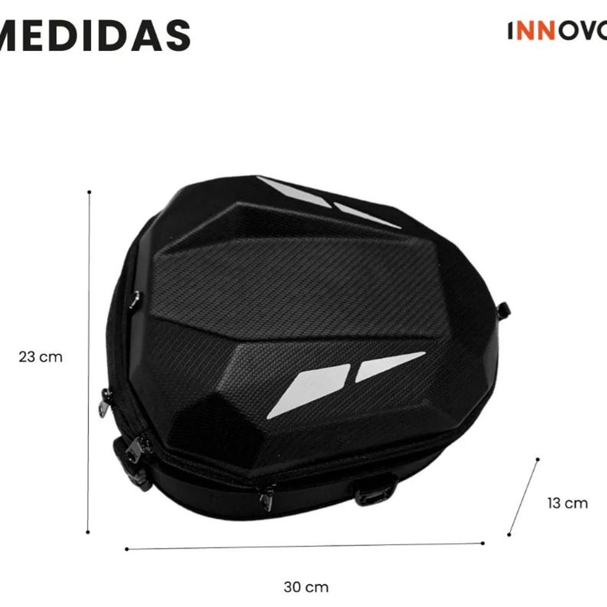 INNOVA - Tank Bag Maleta Rígida Para Moto Waterproof Bolso Silla O Tanque Forro Lluvia